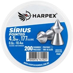 Chumbinho Harpex Sírius Pointed Impacto e Perfuração 4.5mm (.177) - 200un
