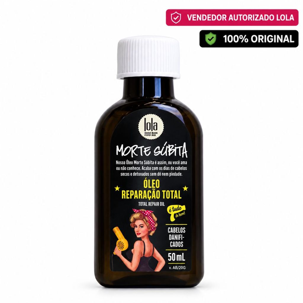 Óleo Morte Súbita Lola Cosmetics 50ml Original | Reparação Total | Proteção Térmica