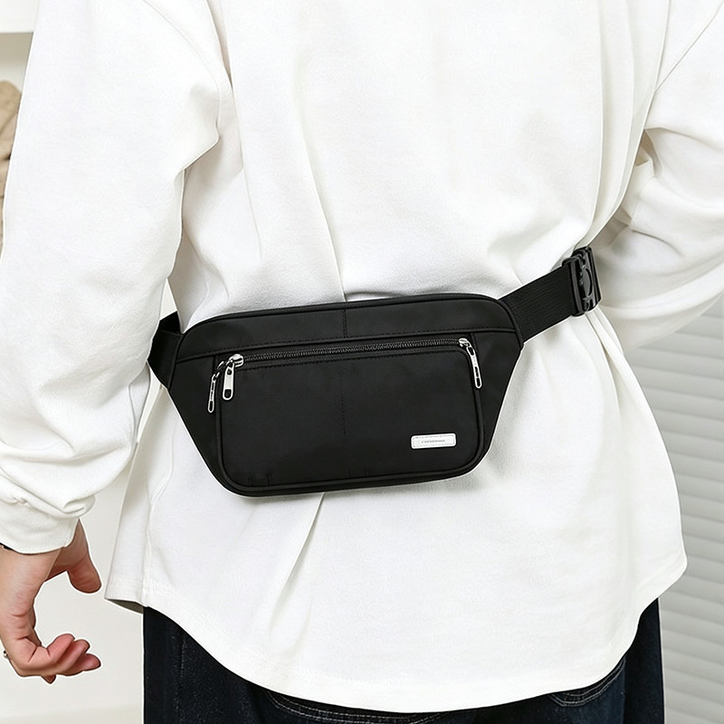 bolsa mochila Pochete masculino preta de peito masculina bolsa de cintura bag