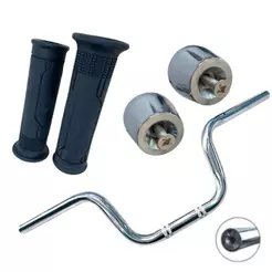 Kit Peso Pcx C/ Manopla Vazada + Guidão Moto Cg Titan/Fan/Cargo Todas 125/150/160