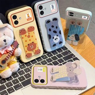 Adequado para iPhone Apple 18 caso de telefone capa protetora bonito macio ins estilo criativo contraste cor dos desenho