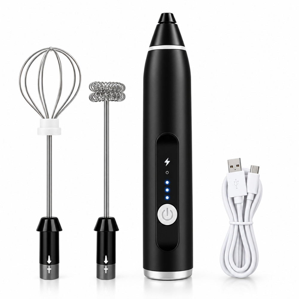 Mini Mixer Batedor Elétrico 2 em 1 Portátil Recarregável USB