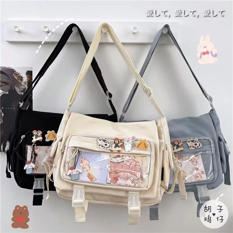 Bolsa Crossbody Impermeável De Nylon Unissex-Estilo Leve E Durável