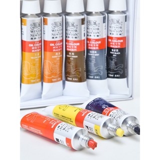 Winsor Newton Pintura a óleo 12 cores 18 cores 24 cores 12ml Conjunto de pintura a óleo Ferramenta de pintura a óleo Pin
