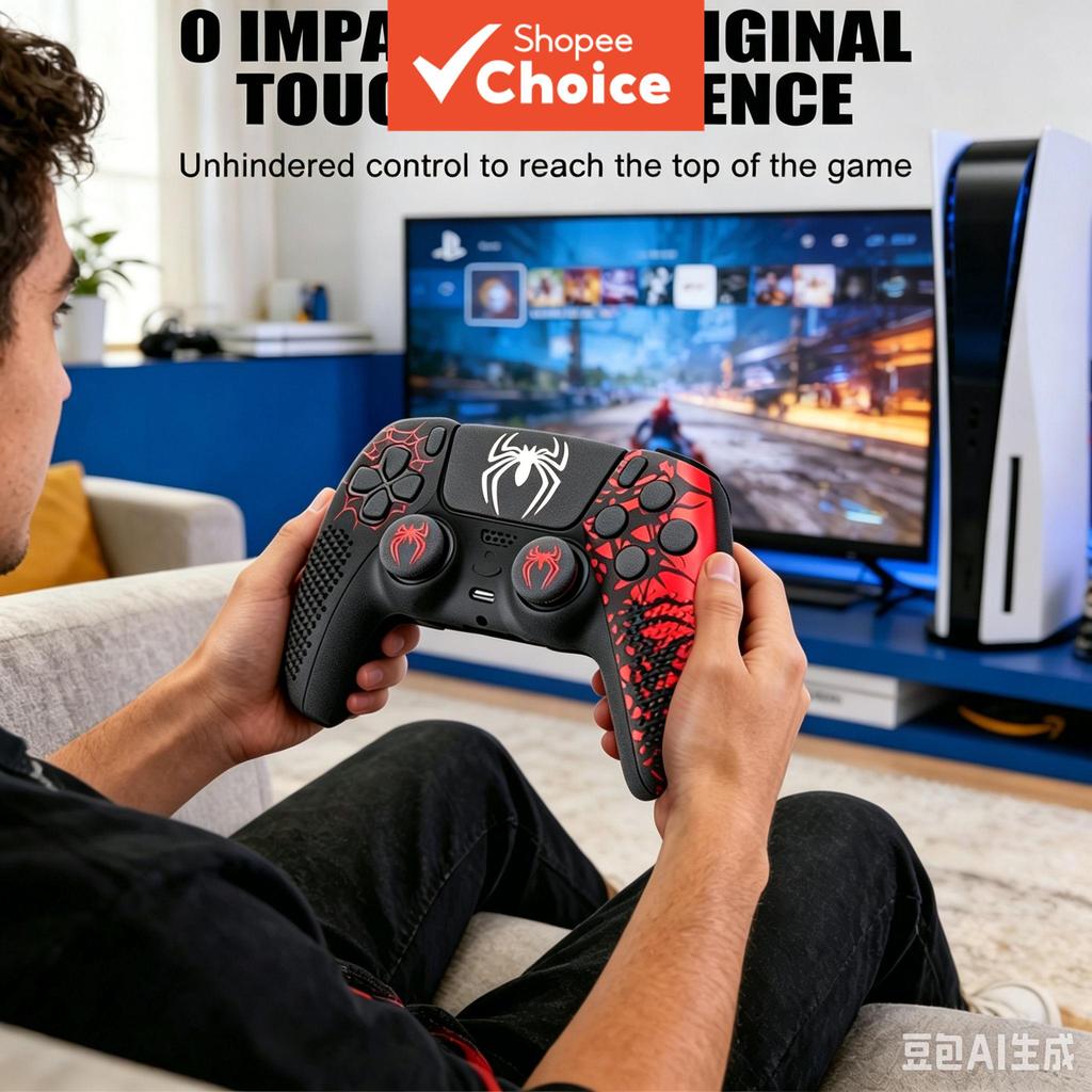 Capa de silicone para controle DualSense PS5: proteção com pegadores para os polegares