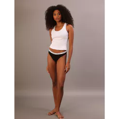 Kit 3 Calcinhas Fio Dental Mini Modern Cotton Calvin Klein Underwear - Preto