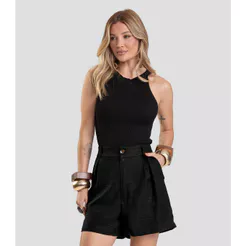 Shorts Feminino em Tecido Dianna Preto