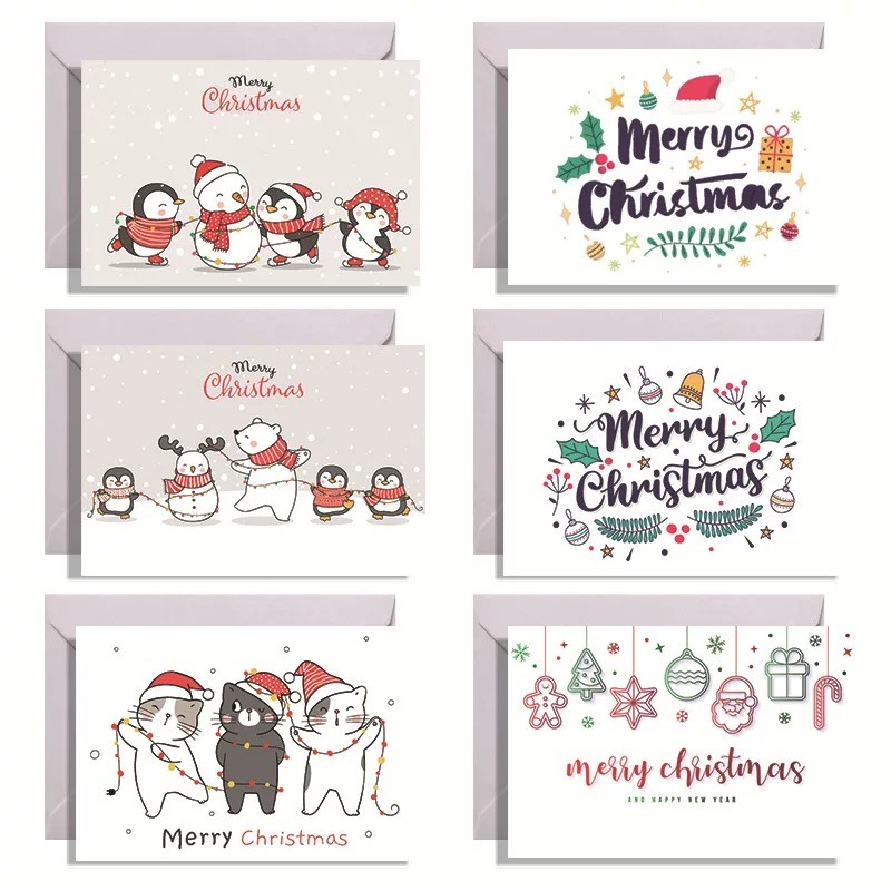 FELIZ NATAL Cartão Pequeno Cartão Pequeno + Envelope + Adesivo DX688