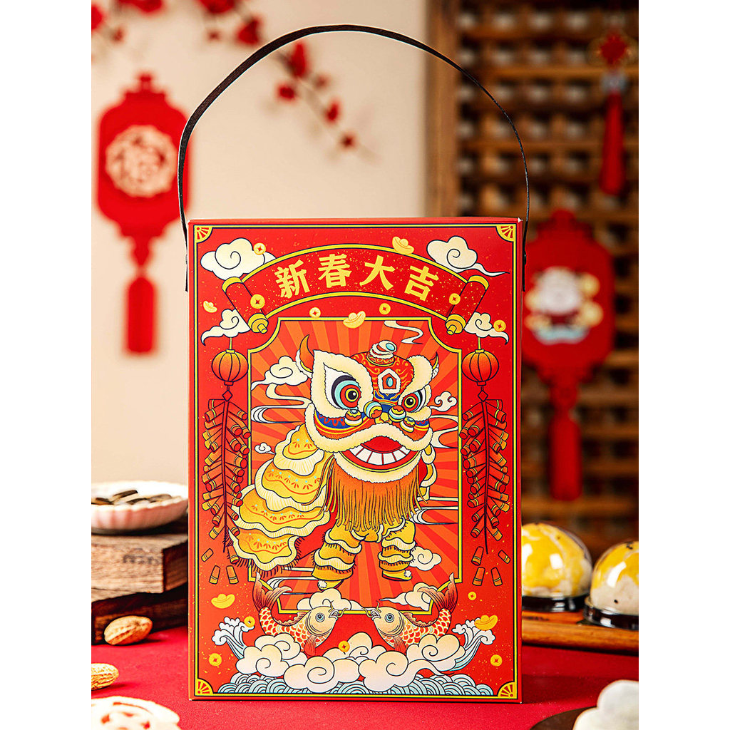2025 novo estilo caixa de presente de ano novo caixa de embalagem ano novo chinês boi ano novo bens caixa de presente ca