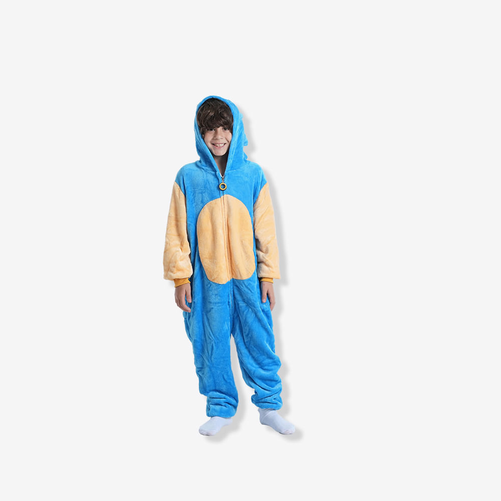 Macacão Kigurumi Infantil de 7 a 8 Anos Sonic