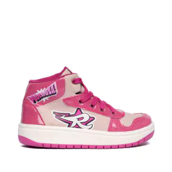 Tênis Infantil Dos Rosa Botinha Cano Médio Rosa Claro/Pink