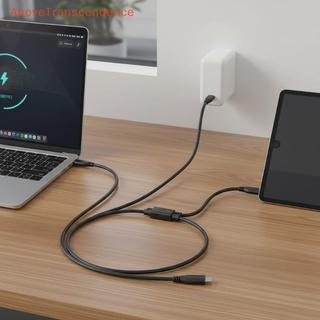 ABO USB C Cabo Divisor Tipo 1 A 2 De Extensão Fio Para PC Telefone Tablet 15W 3A…