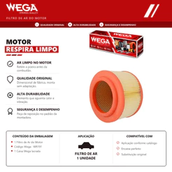 Filtro De Ar Do Motor Ford Ranger 2012 A 2021 – Wega Wr191