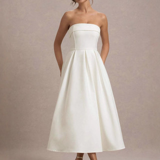Novo estilo temperamento tubo vestido superior vestido fino-ajuste High-End sentimento cor sólida saia longa