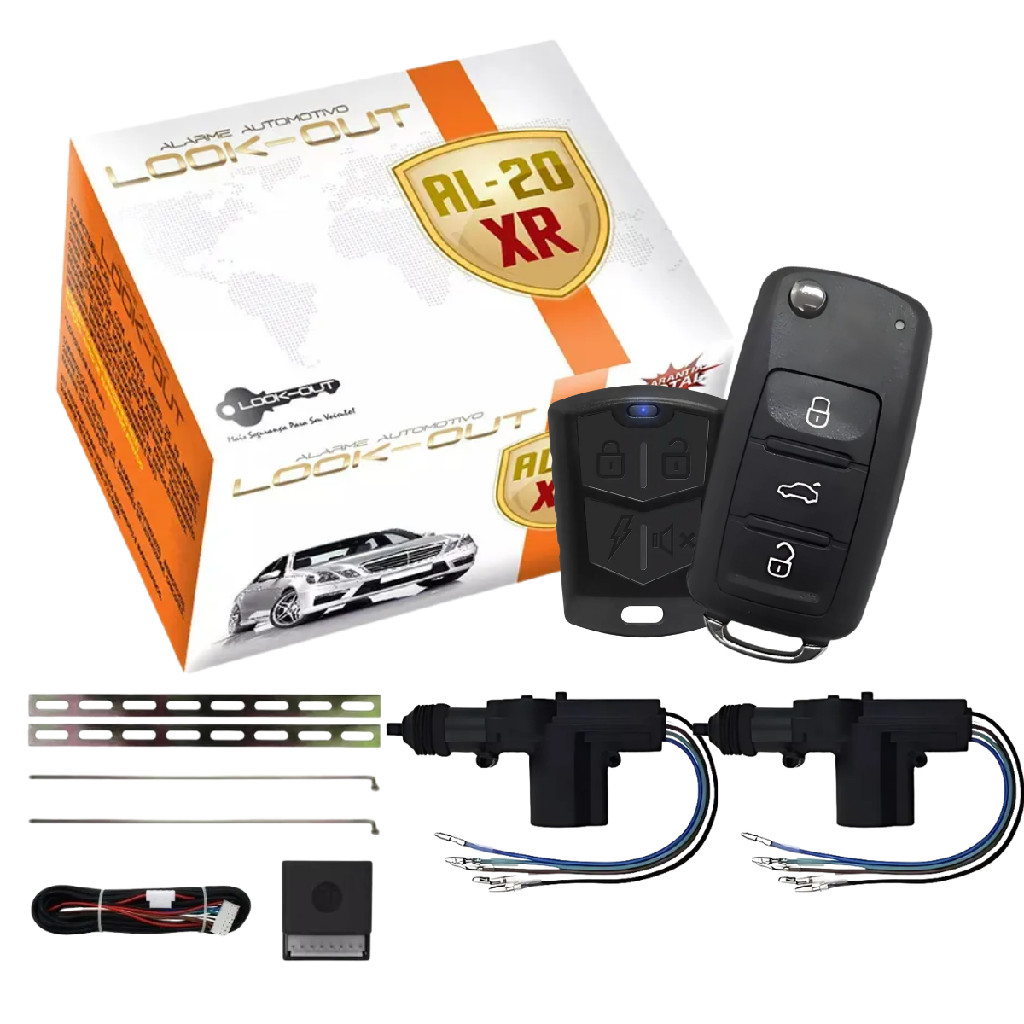 Kit Alarme Look Out Al20xr Chave Canivete Vw + Trava 2p