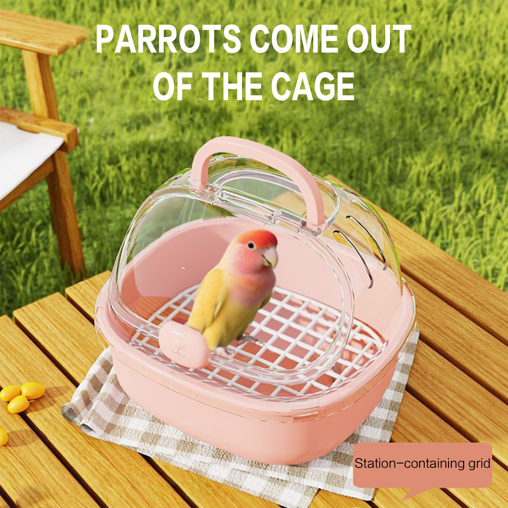 Porta-Gaiola Portátil Para Viagem De Papagaio , Com Rede De Pé E Garrafa De Água Pássaros Menores , Conures , Lovebird ,