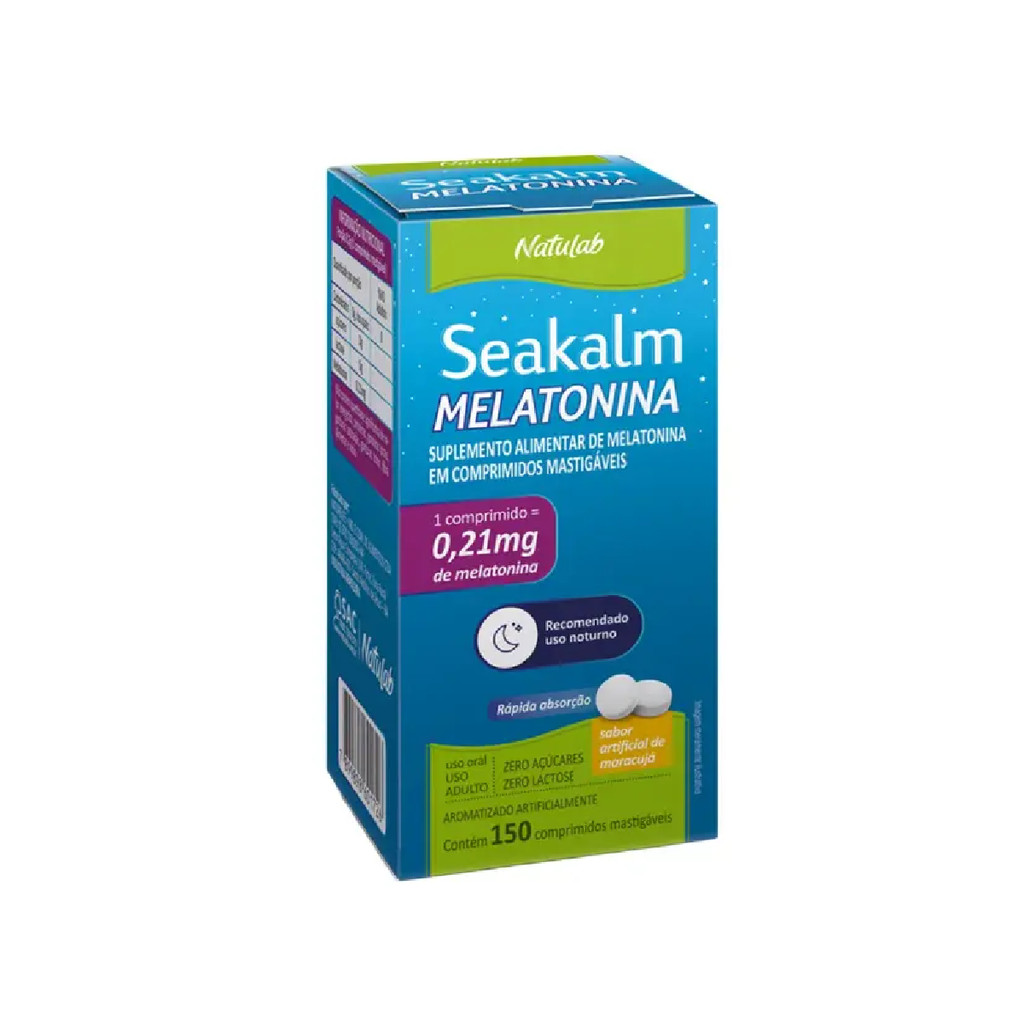 Seakalm Melatonina 0,21Mg Com 150 Comprimidos - Natulab