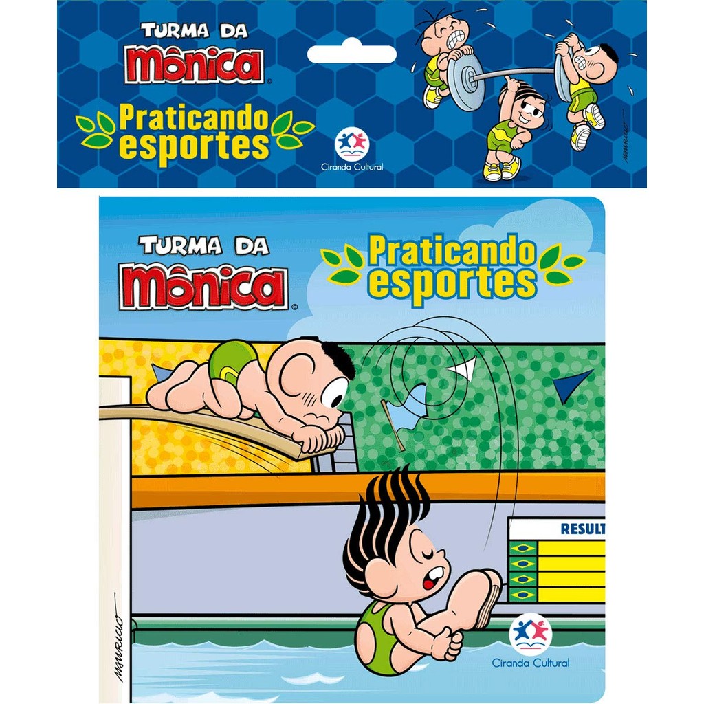 Livro de Banho Turma da Mônica - Praticando Esportes em Oferta na Shopee