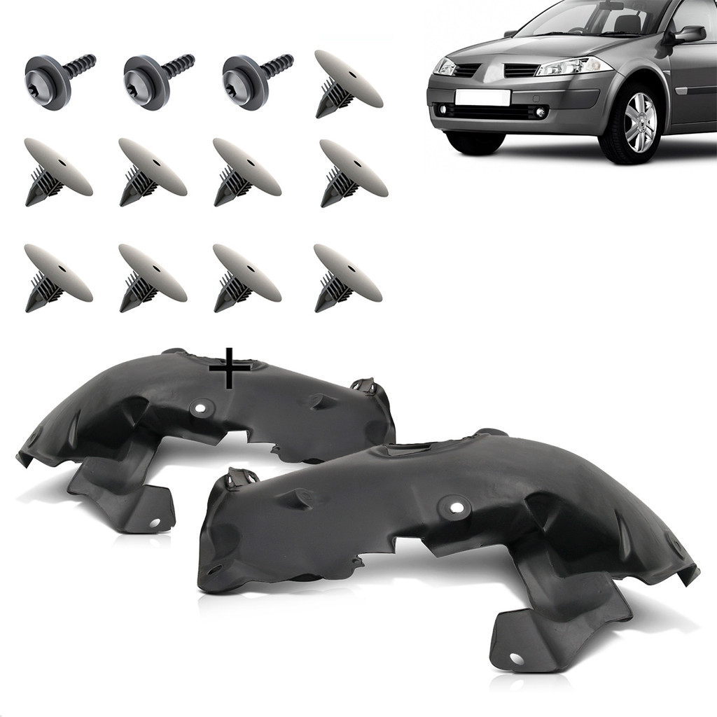 Parabarro Megane 06 07 08 09 10 11 12 13 + Kit Grampo Presilha