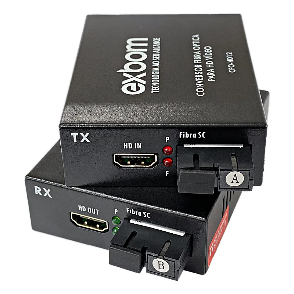 Conversor HDMI Fibra Óptica 20KM 1080P Kit Extensor Para Longas Distâncias