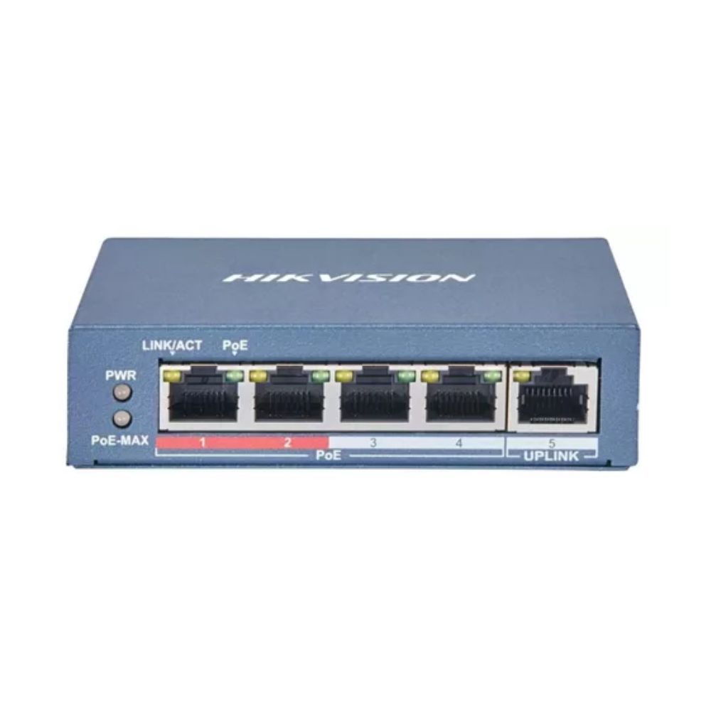 Switch Poe 05 Portas 10/100 Mbps Ds-3e1105p-ei/m Hikvision