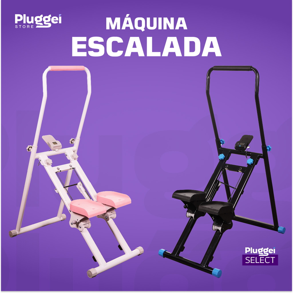 Máquina de Escalada Dobrável até 130kg com Display LCD Simulador de Caminhada Fitness Casa em Oferta na Shopee