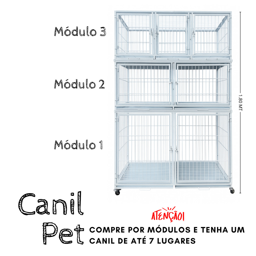Canil Modular para Cães e Gatos Pet Shop Veterinário Completo
