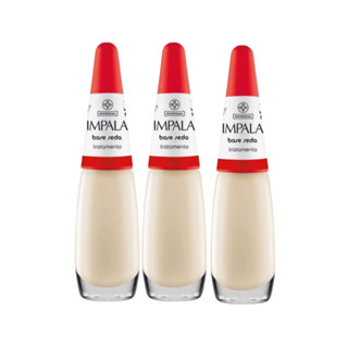 Kit 3 Bases Seda Impala Tratamento Para Unhas Proteção Brilho Toque Aveludado em Oferta na Shopee