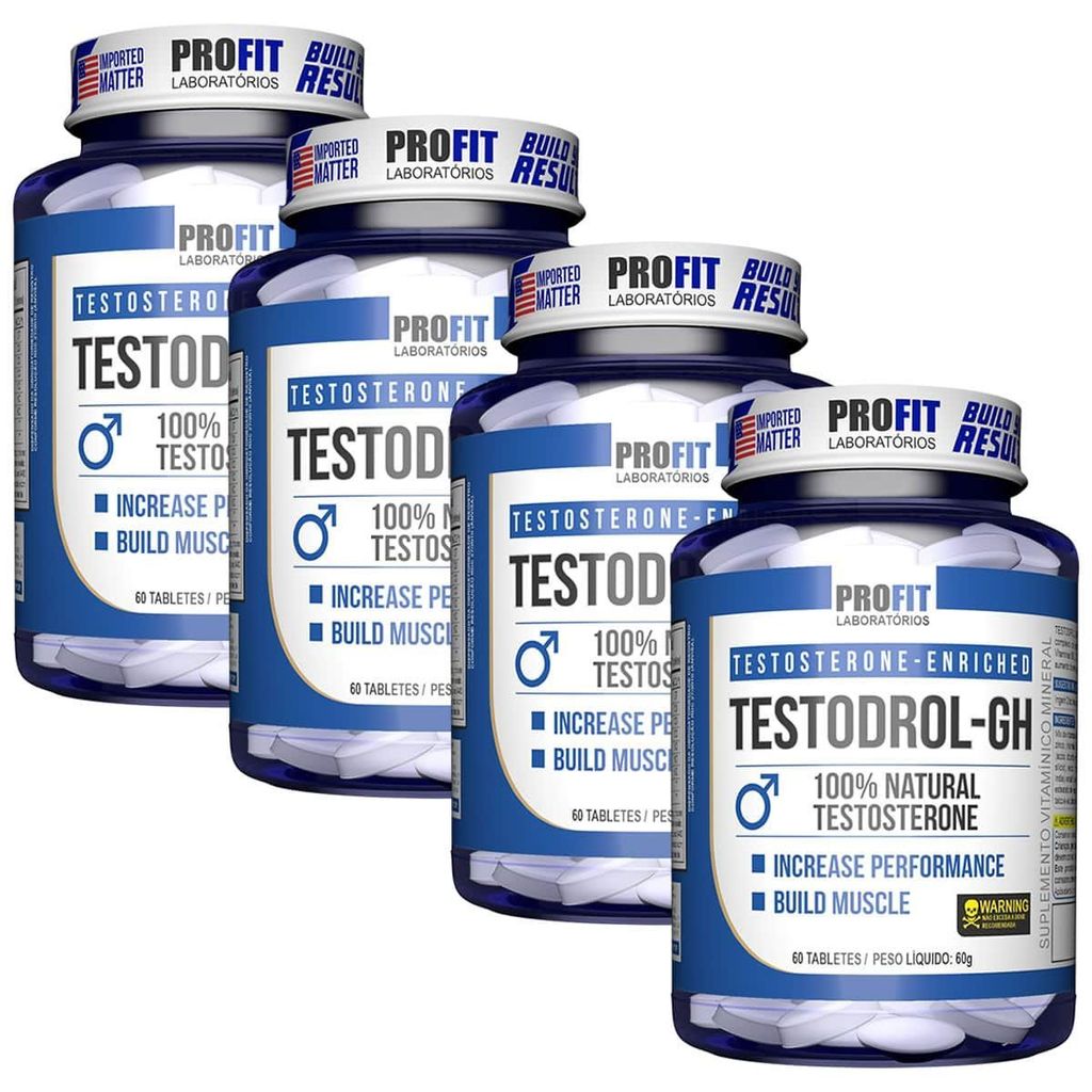 Kit 4 Testodrol Gh - 60 Tabletes - ProFit