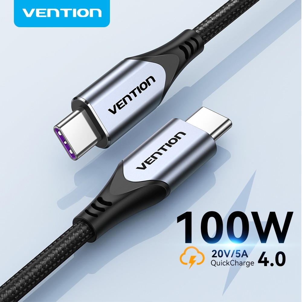 Vention Usb 3.1 Tipo C 100w Cabo De Carregamento Rápido 4K 60Hz Pd 100w Original Para Telefone Xiaomi OPPO em Oferta na Shopee