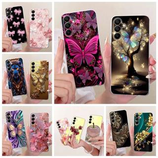 Para Samsung Galaxy A17 5G Caso SM-A176B Elegante Borboleta Árvore Pintada Capa Macia Fina De Telefone A17 A 17 5G Embal em Oferta na Shopee