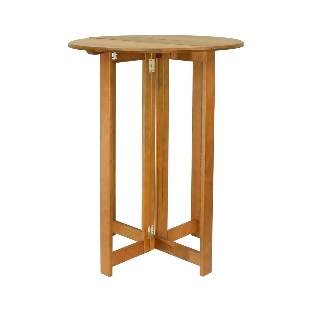 Mesa Bistrô Dobrável Malibu Madeira Maciça - Amêndoa/Madeira