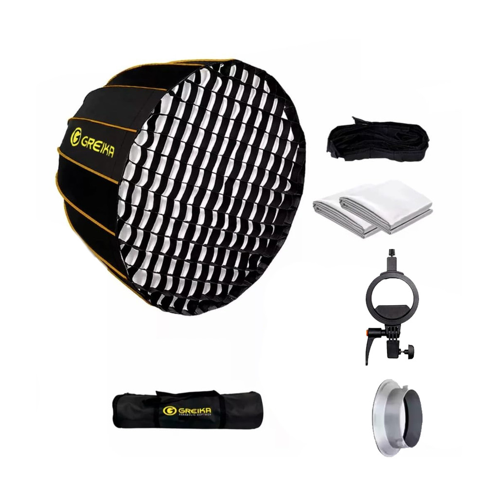 Softbox Parabólico Bowens/Speedlite 90cm Com Grid GKH-90