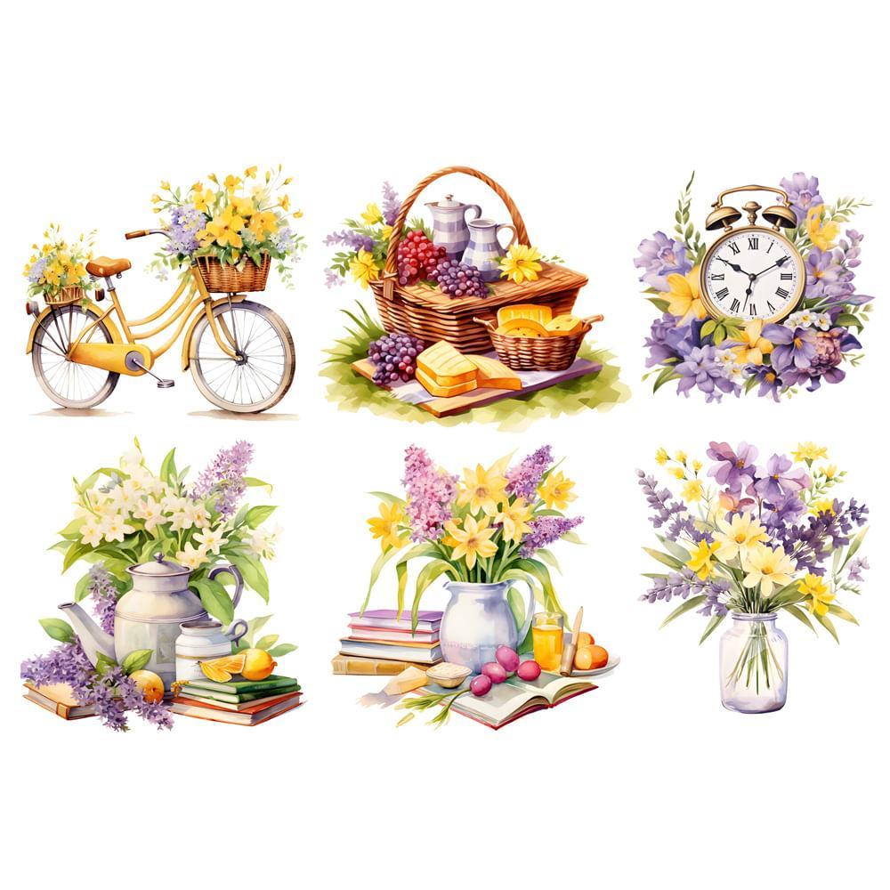 Estampa Fácil Fabricart - Flores Lilac