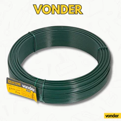 Arame Revestido com PVC Verde BWG 16 – 1 kg – Vonder