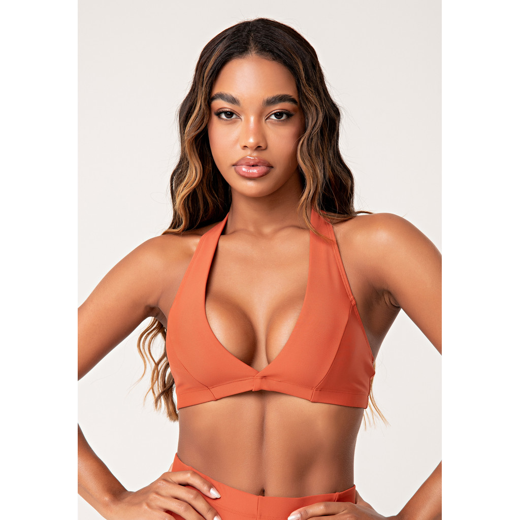 TOP FITNESS FEMININO COM DECOTE V TRANSPASSADO LUSH DLK em Oferta na Shopee