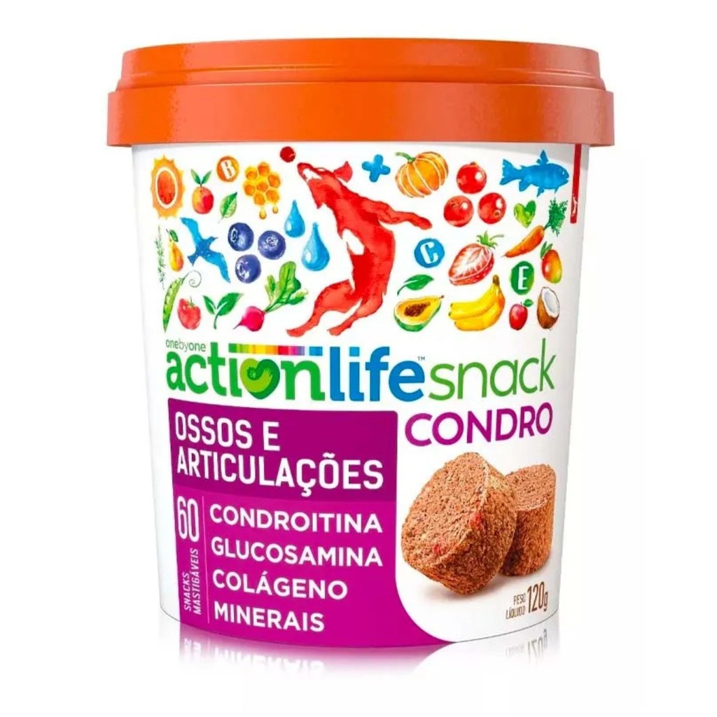 Petisco Mini Snack Actionlife Condro Spin Pet para Cães 120g