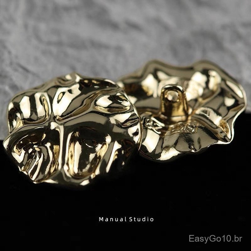 10 Peças/lote Botões de Jaqueta Vintage Moda Forma Irregular Botões de Roupas de Metal Acessórios de Costura Botões Pern