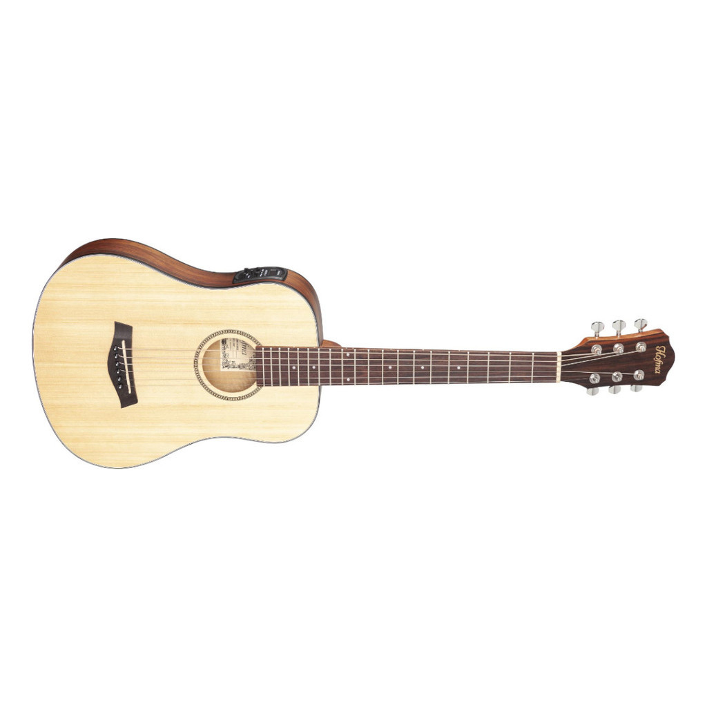 Violao Hofma Hbb-34y Baby Eletroacústico Cor Marrom Material Do Diapasão Meranti Orientação Da Mão Destro