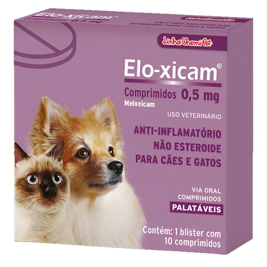 Anti-inflamatório Chemitec Eloxicam para Cães e Gatos 0,5mg em Oferta na Shopee