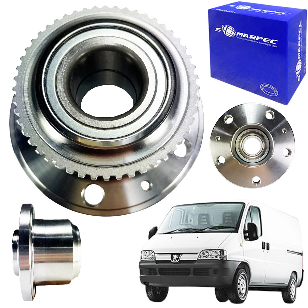 Cubo e Rolamento De Roda Traseiro Peugeot Boxer 2.5 8V Diesel Aro 15" 1999 e 2000 S/ABS