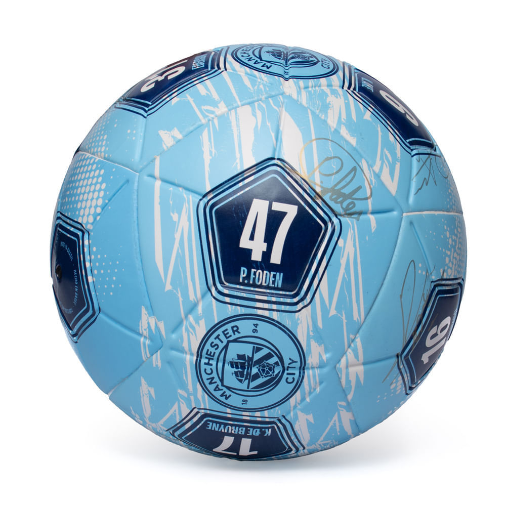 Mini Bola Futebol Campo Dualt Manchester City Azul