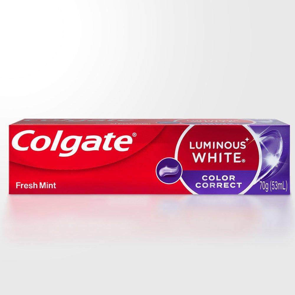 Creme Dental Clareador Colgate Luminous White Color Correct 70g em Oferta na Shopee