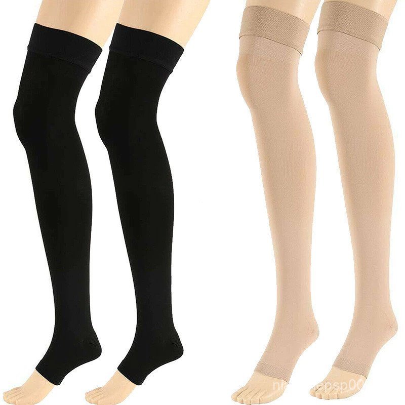 Meias de Compressão de Dedo do Pé para Homens e Mulheres, Meias de Nylon Tamanho Grande Sobre o Joelho