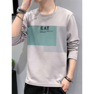 Outono Street Wear algodão manga comprida camiseta masculina primavera outono estilo puro algodão roupas internas outono