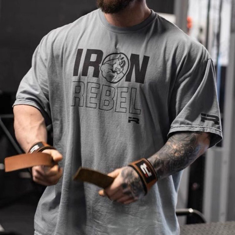 Camiseta de manga curta masculina verão de secagem rápida esportes lazer correndo treinamento de Fitness estiramento cas