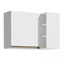 Armário de Cozinha Aéreo de Canto 1 Porta e Adega Branco Reims Madesa XJ
