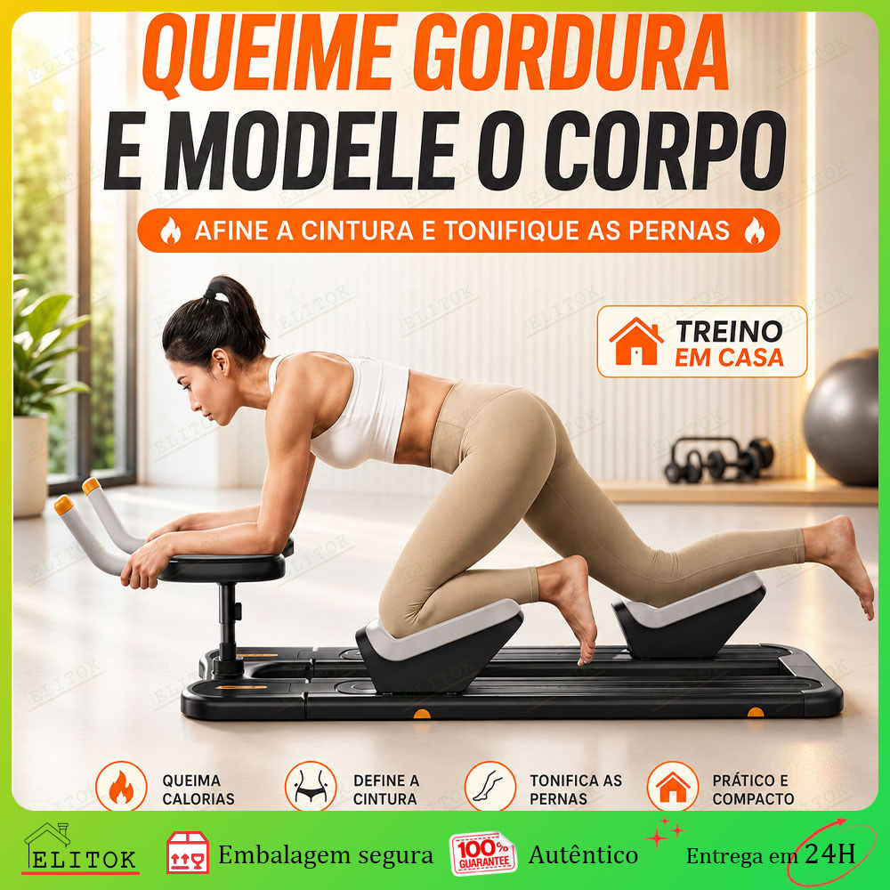 Máquina Abdominal Ajustável com LCD Treino Core e Lombar em Casa Perder Barriga