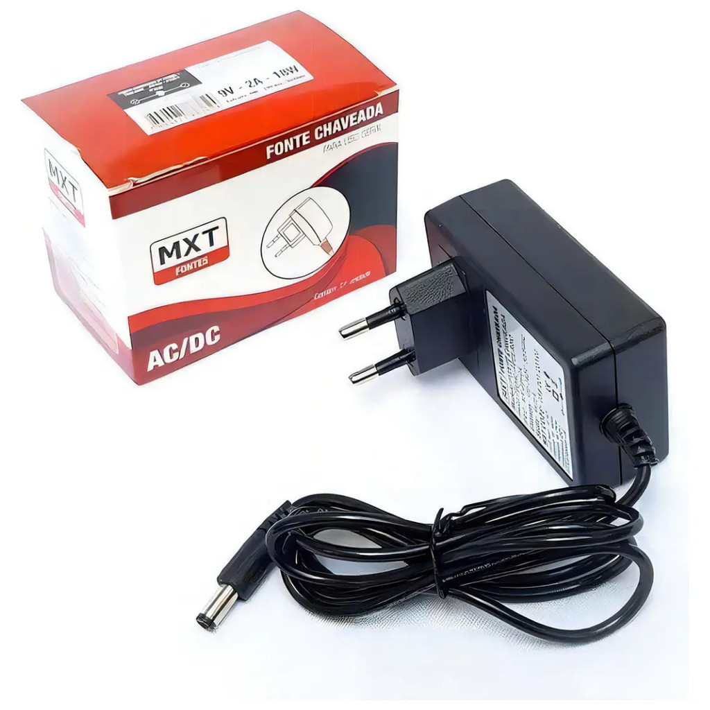 Fonte Chaveada Ac/dc Mxt P4-9v-2a/18w - Entrada 100-240