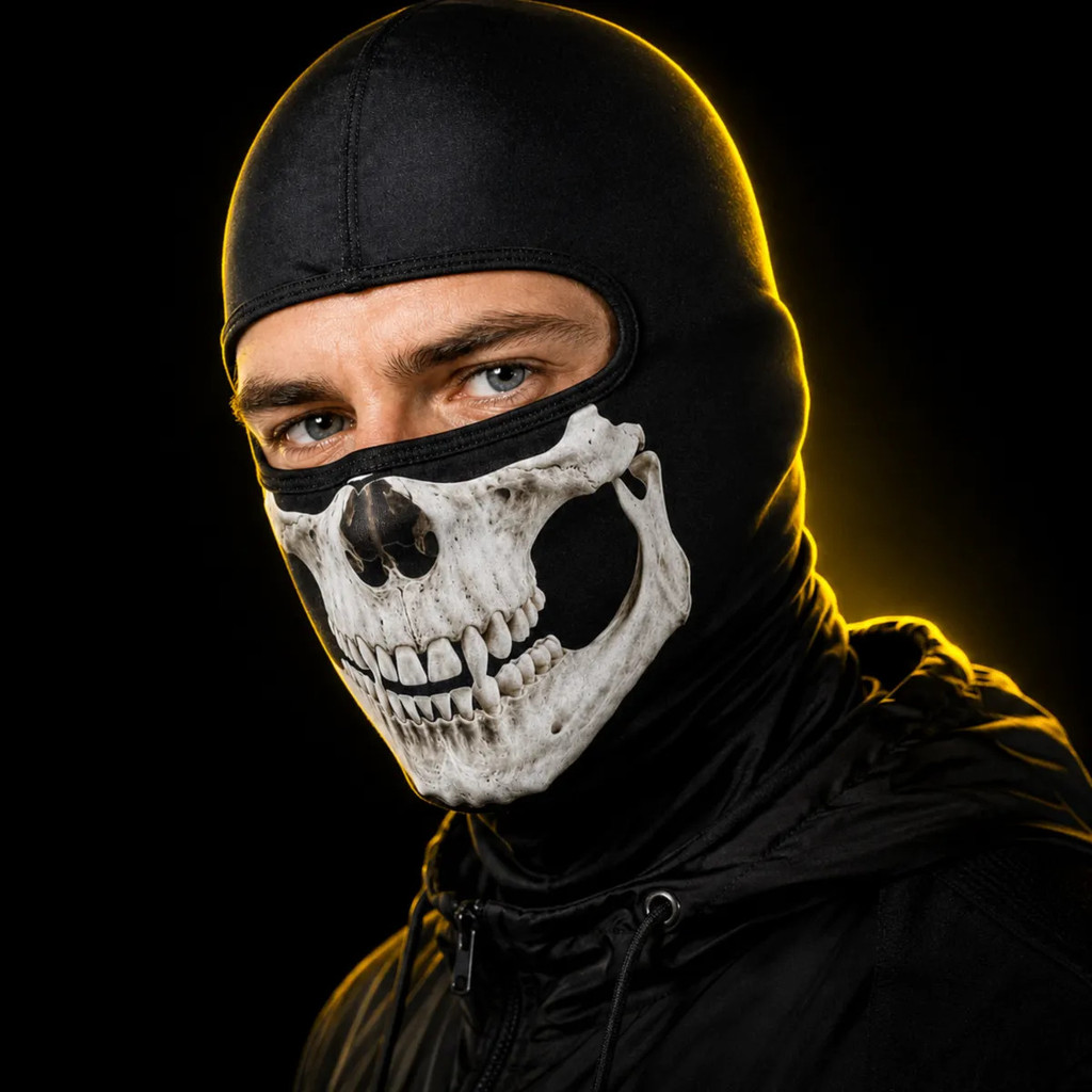 Touca Ninja Toca Balaclava Chavier Caveira 3d